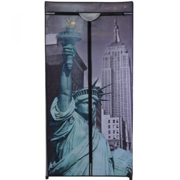 Textilná šatníková skriňa 75 x 160 x 45 cm, New York