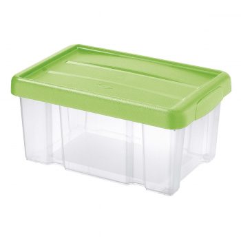 Tontarelli Úložný box s vekom Puzzle 5 l, transparentná/zelená