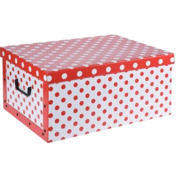 Úložný box Bodka, červená