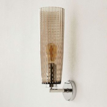 Sklenená závesná lampa Perle, sivá - Image 2