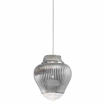 Závesná lampa Clyde 130 cm strieborná metalická - Image 2
