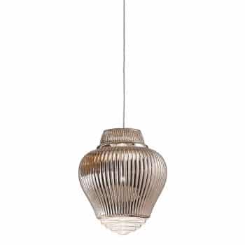 Závesná lampa Clyde 130 cm ružovo-zlatá metalická - Image 2