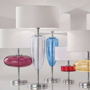Stolná lampa Show Elisse 62cm prvok zo skla ružový - Image 2