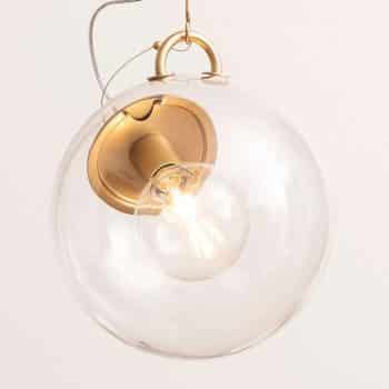 Sklenená závesná lampa Artemide Miconos mosadz - Image 3