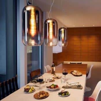 Sklenená závesná lampa Artemide Gople, meď - Image 2