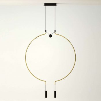 Axolight Liaison M2 lampa zlatá/čierna 84 cm