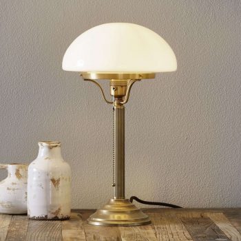 Klasická stolná lampa HARI z mosadze