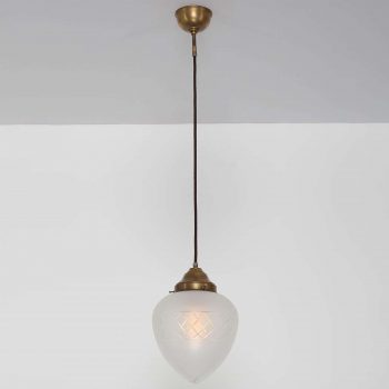 Mosadzná závesná lampa PS66 matný krištáľ - Image 2