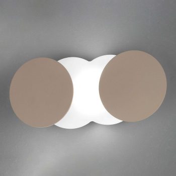 Variabilné nástenné LED svetlo Nuvola sivo-hnedé