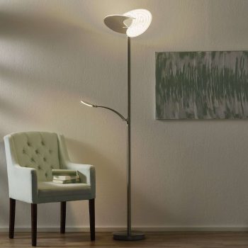 Stojaca LED lampa Malibu B-sv. stmievateľná nikel