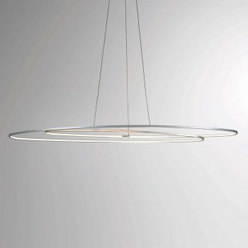 Bopp Flair – oválna závesná LED lampa, hliník