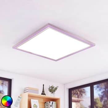Stropné LED svietidlo Lynn CCT+RGB hranaté 75x75cm