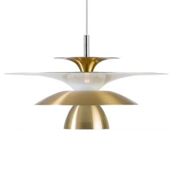 LED závesné svietidlo Picasso 1pl Ø 38 cm, mosadz