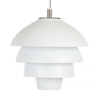 Závesná lampa Valencia Ø 18 cm biela so zástrčkou