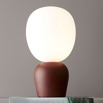 Stolná lampa Buddy, tmavá hrdza