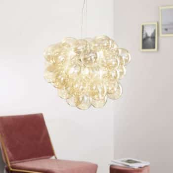 By Rydéns Gross sklenená závesná lampa, jantárová