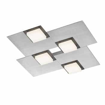 BANKAMP Quadro stropné LED svietidlo 32W striebro