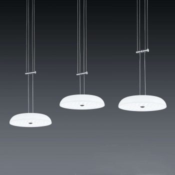 BANKAMP Vanity závesná lampa 3-pl., nikel matná