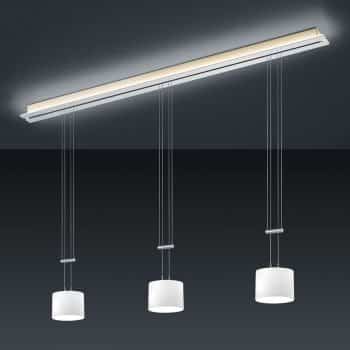 BANKAMP Strada Gracia závesná lampa, 3-pl., 155 cm