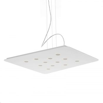 Moderné závesné LED svietidlo Fuorisquadra, biele - Image 2