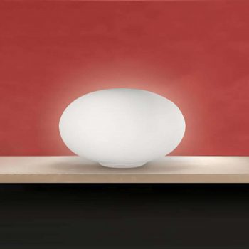 Stolná lampa Mercury zo skla, 50 cm