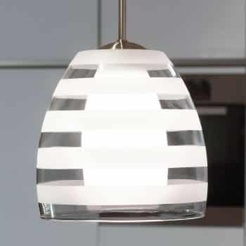 Závesná lampa Fargo čiastočne satinovaná