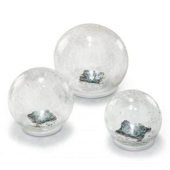 3-dielna sada solárnych LED svetiel Crackle Ball - Image 2