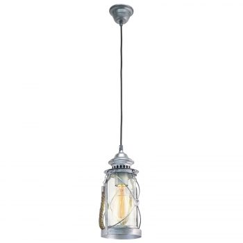 Závesná lampa Fedor v striebornej - Image 2