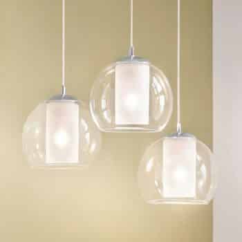 Bolsano – 3-plameňová závesná lampa zo skla - Image 2