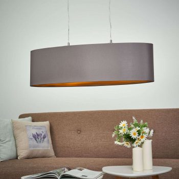 Oválna látková závesná lampa Carpi, 78 cm dlhá - Image 2