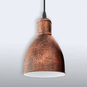 Vintage závesná lampa Priddy 1pl starožitná medená