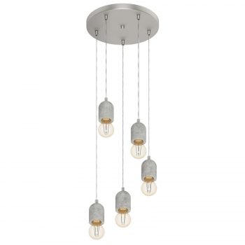 Päť-plameňová závesná lampa Silvares - Image 2