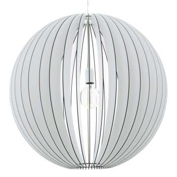 Závesná lampa Cossano guľa 70 cm v bielej