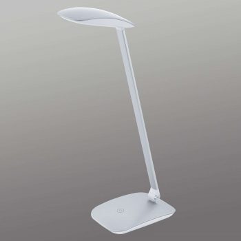 LED lampa na písací stôl Cajero stmievač striebro