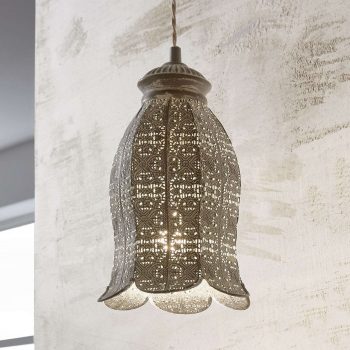 Závesná lampa Talbot dierované kovové tienidlo