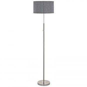 Stojaca LED lampa Romano s textilným tienidlom