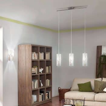 S dekórom trávy – 3-pl. Závesná lampa Rivato - Image 2