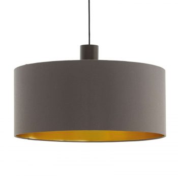 Závesná lampa Concessa cappuccino/zlatá Ø 53 cm