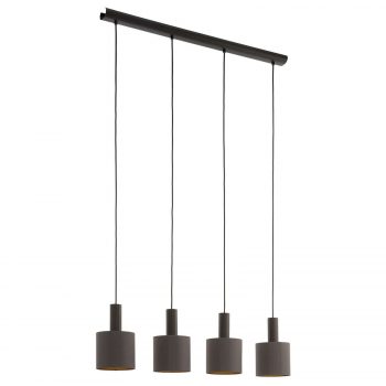 Závesná lampa Concessa 4-pl. cappuccino/zlatá - Image 2
