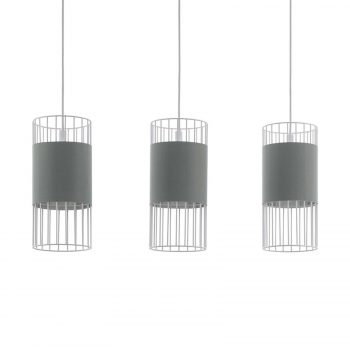 Závesná lampa Norumbega tri klietkové tienidlá