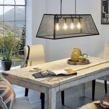 Závesná lampa Amesbury priehľadné kovové tienidlo - Image 2