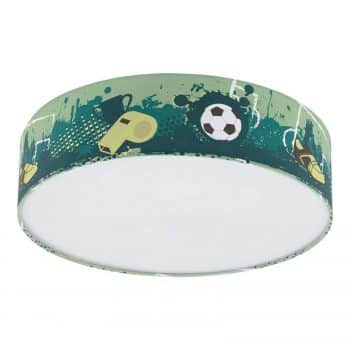 Stropné svietidlo Tabara futbalový motív textil