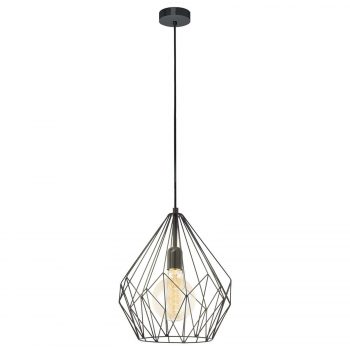 Závesná lampa Carlton dizajn klietky, čierna - Image 2