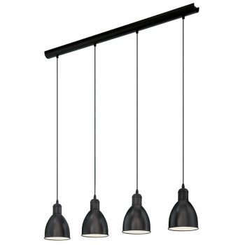 Závesná lampa Priddy štyri čierne tienidlá - Image 2