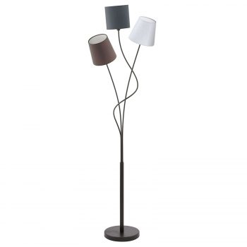 Stojaca lampa Maronda tri textilné tienidlá