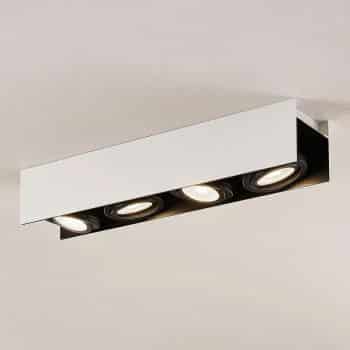 Arcchio Olinka stropné LED, čierno-biele, 4-pl.