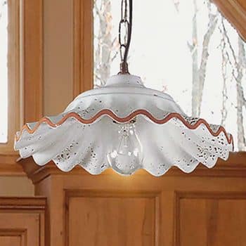 Závesná lampa Tarlo s keramickým tienidlom