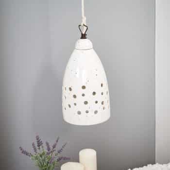 Nadol vyžarujúca závesná lampa Gisella – keramika - Image 2