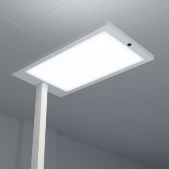 Stojaca lampa LED Almira so stmievačom, strieborná