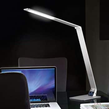 Plochá LED lampa na písací stôl Wasp z hliníka